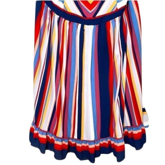 MODCLOTH Frequently Piquant Colorful Striped Halter Dress - Picture 4 of 10